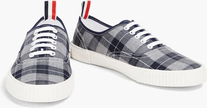 Heritage checked twill sneakers - Image 2