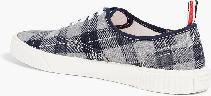 Heritage checked twill sneakers - Image 3