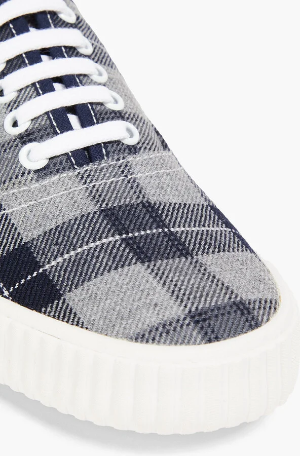 Heritage checked twill sneakers - Image 4