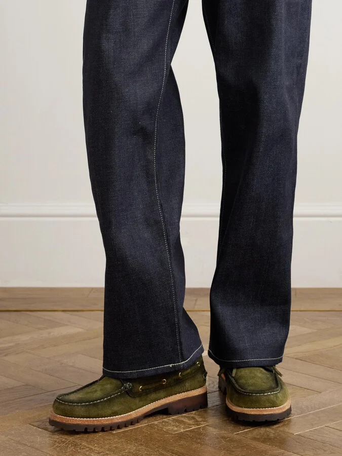 Heritage Flexi 001 Brushed-Suede Loafers - Image 2