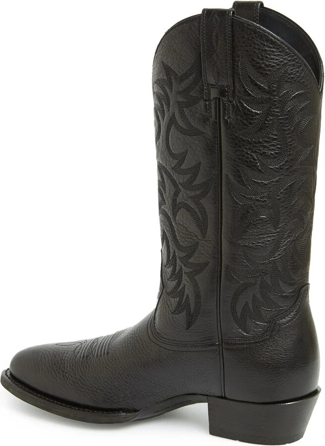 'Heritage' Leather Cowboy R-Toe Boot - Image 2