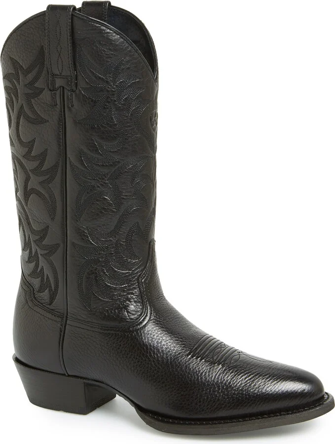'Heritage' Leather Cowboy R-Toe Boot - Image 4