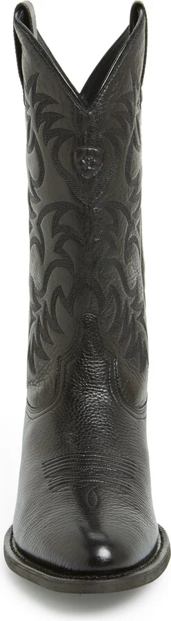 'Heritage' Leather Cowboy R-Toe Boot - Image 5