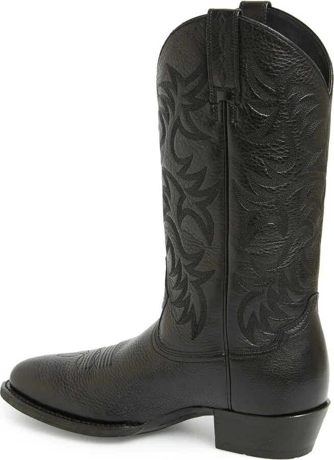'Heritage' Leather Cowboy R-Toe Boot - Image 6