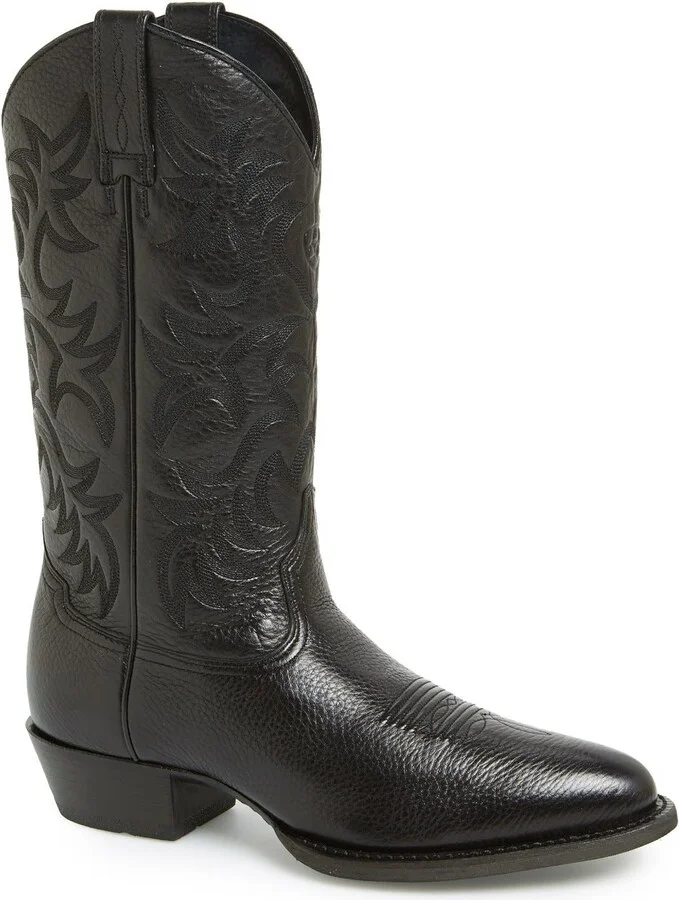 'Heritage' Leather Cowboy R-Toe Boot