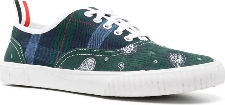Heritage mix-print cotton sneakers - Image 2