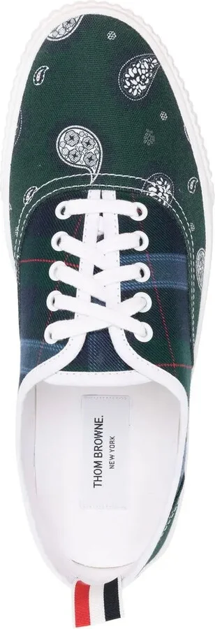 Heritage mix-print cotton sneakers - Image 4