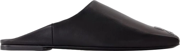 Heritage Shadow Mules - Courreges - Leather - Black