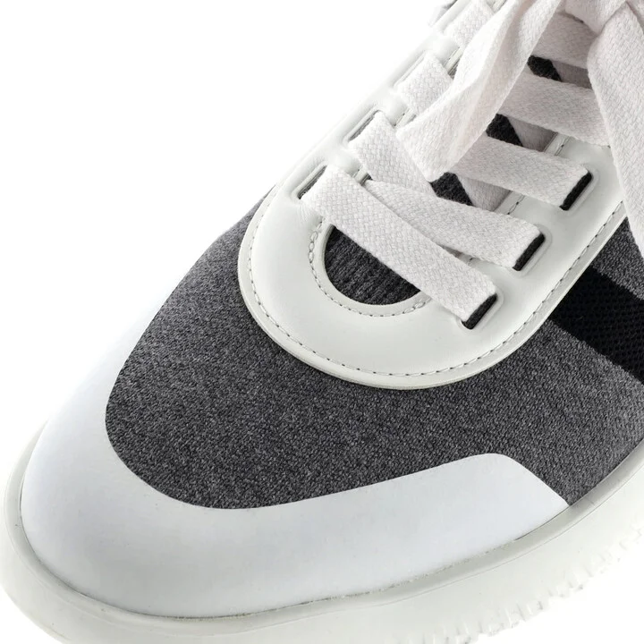Hermes Men's Crew Sneakers Knit and Leather - Image 5