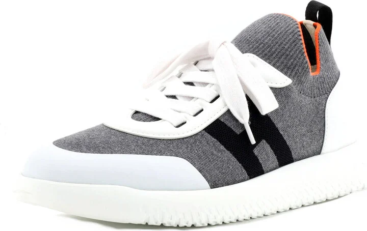 Hermes Men's Crew Sneakers Knit and Leather
