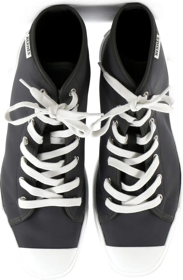 Hermes Men's Express High-Top Sneakers Nylon - Image 2