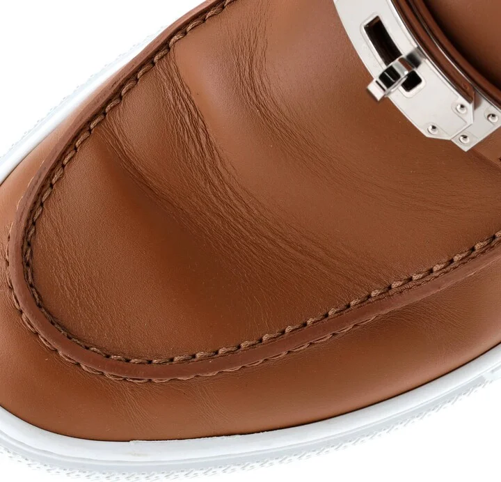 Hermes Men's Game Slip On Sneakers Leather - Image 5