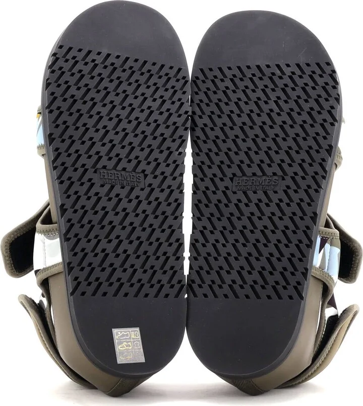 Hermes Men's Giorno Sandals Neoprene and Leather - Image 4