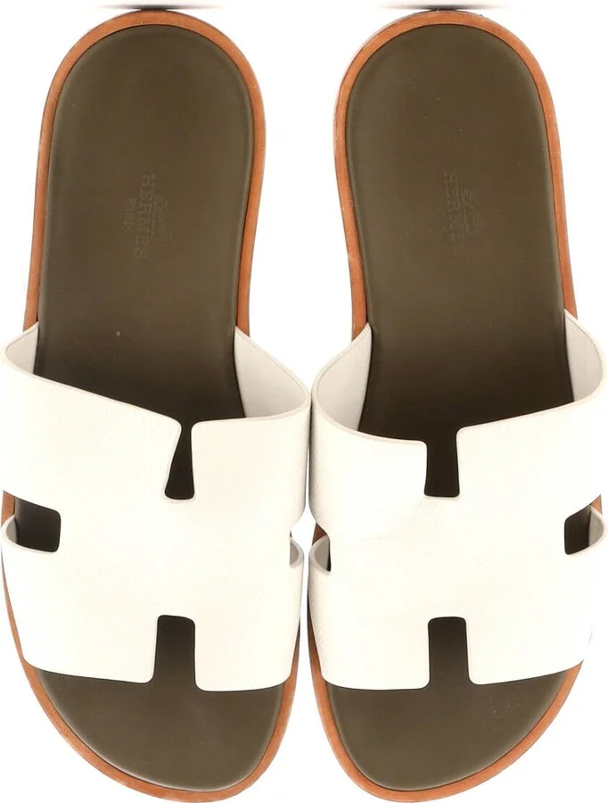 Hermes Men's Izmir Slide Sandals Leather - Image 2
