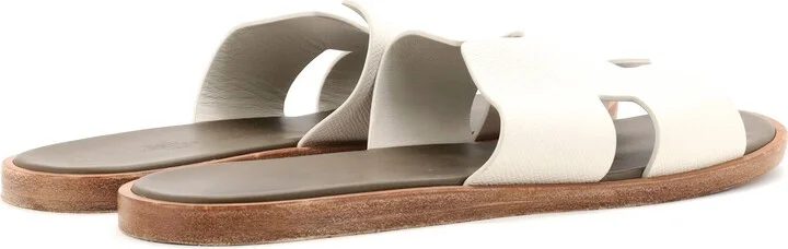 Hermes Men's Izmir Slide Sandals Leather - Image 3