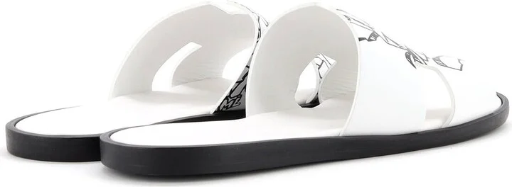 Hermes Men's Izmir Slide Sandals Printed Leather - Image 3