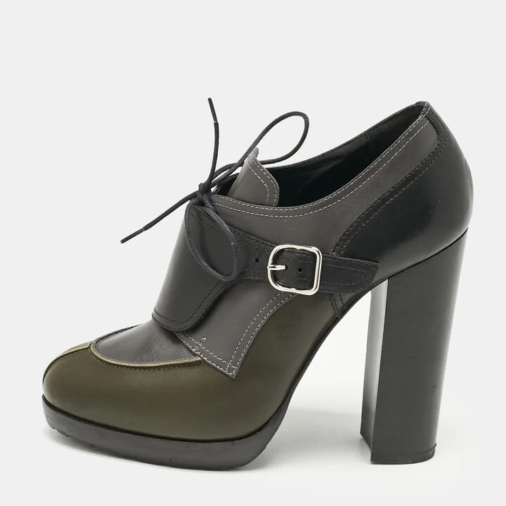Hermes Multicolor Leather Harnais Booties Size 38.5