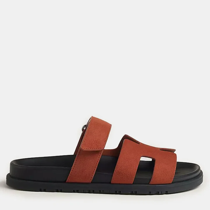 Hermes Orange Canyon Rubber Chypre Sandal