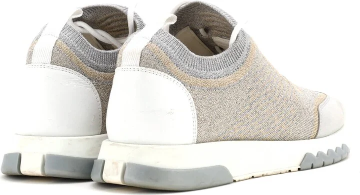 Hermes Women's Addict Sneakers Knit Fabric with Leather - Image 3