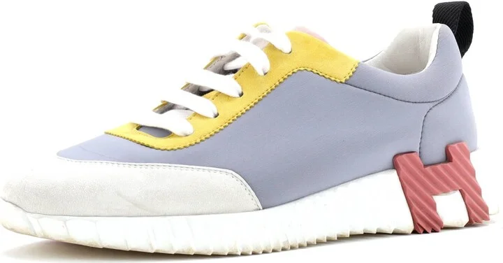 Hermes Women's Bouncing Sneakers Fabric and Suede