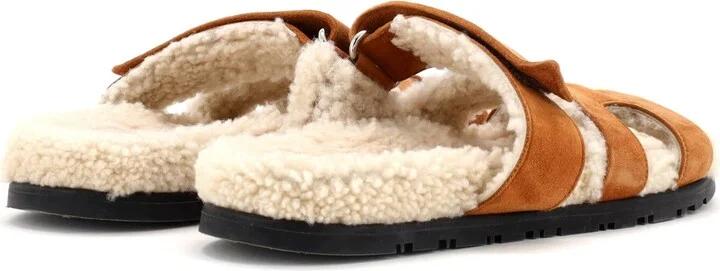Hermes Women's Chypre Sandals Suede with Shearling - Image 3