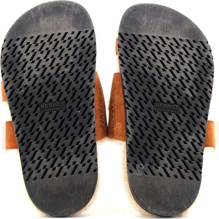 Hermes Women's Chypre Sandals Suede with Shearling - Image 4