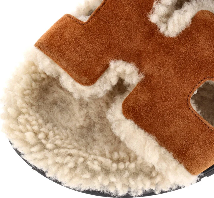 Hermes Women's Chypre Sandals Suede with Shearling - Image 5