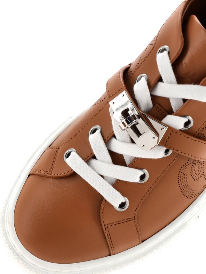 Hermes Women's Day Sneakers Perforated Leather - Image 5
