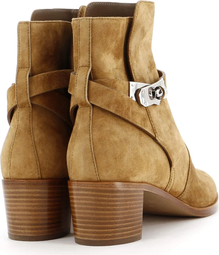 Hermes Women's Frenchie Ankle Boots Suede - Image 3