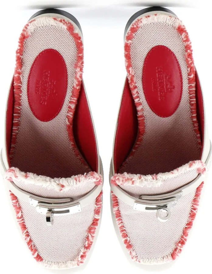 Hermes Women's Fringe Oz Mules Leather - Image 2