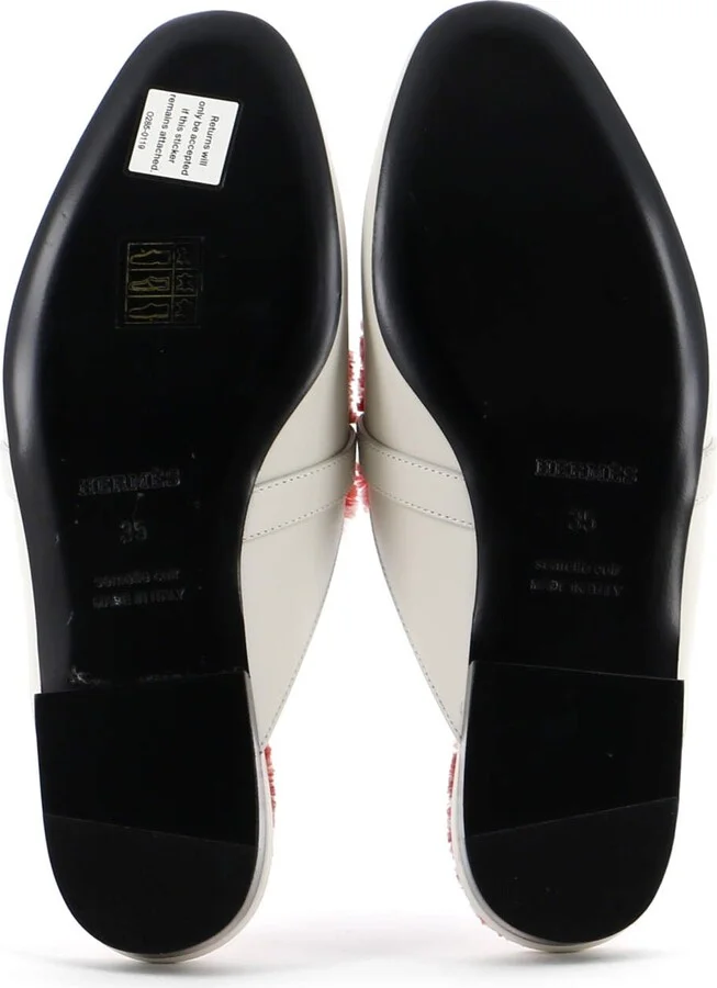 Hermes Women's Fringe Oz Mules Leather - Image 4