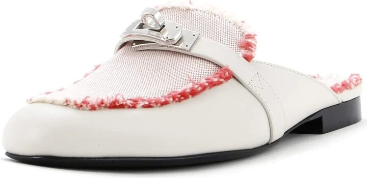 Hermes Women's Fringe Oz Mules Leather