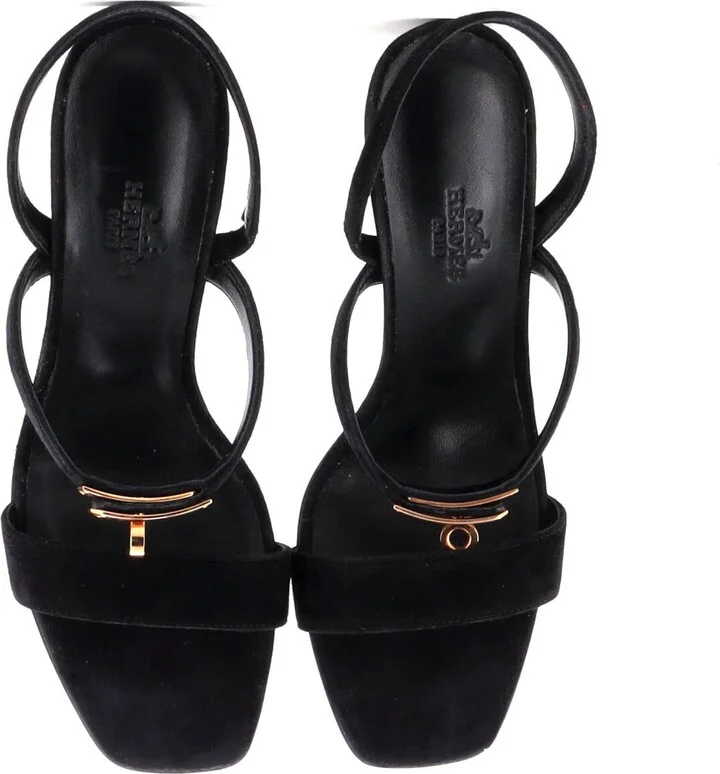 Hermes Women's Glamour Sandals Suede 75 - Image 2
