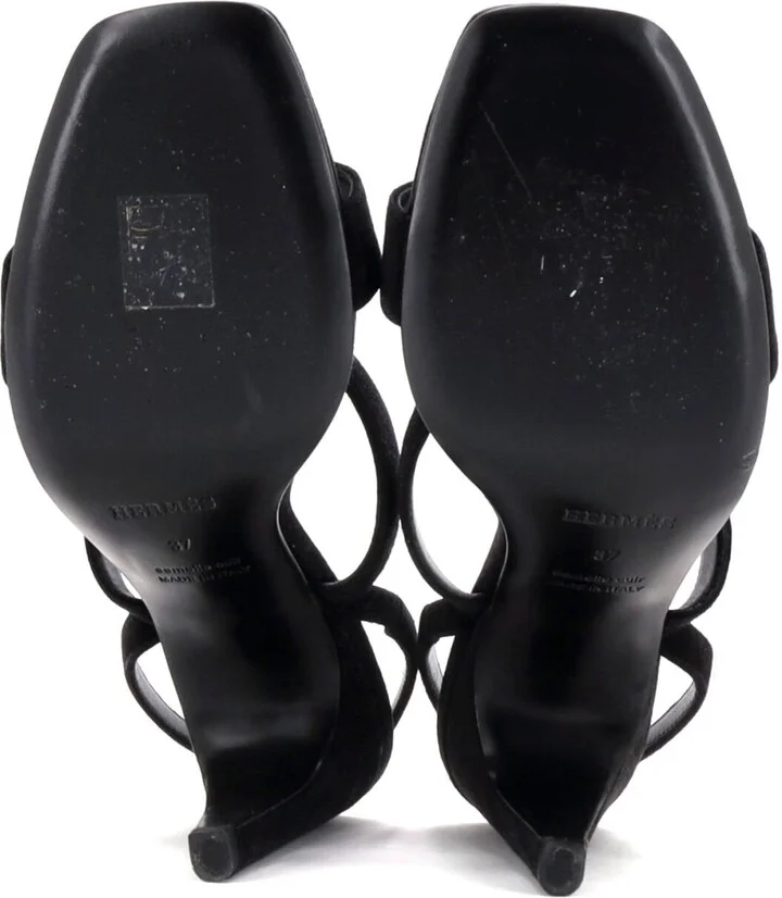 Hermes Women's Glamour Sandals Suede 75 - Image 4