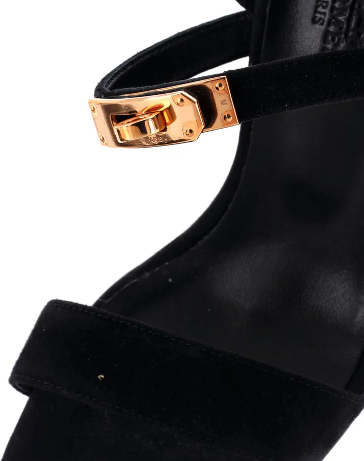 Hermes Women's Glamour Sandals Suede 75 - Image 5