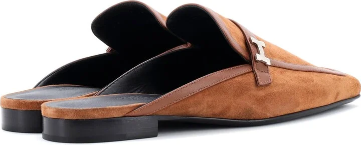 Hermes Women's Groupie Mules Suede with Leather - Image 3