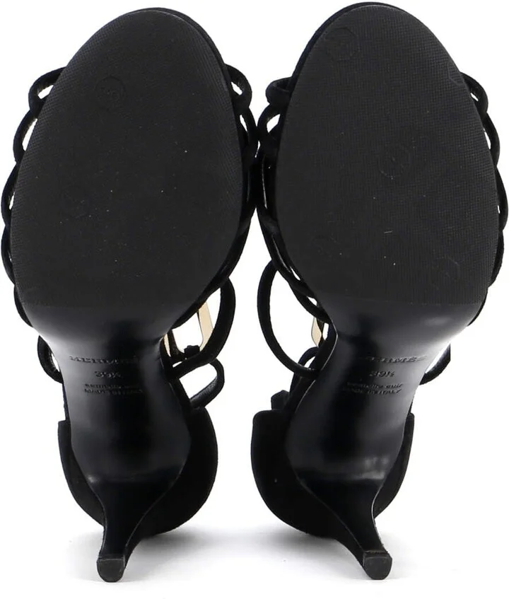 Hermes Women's Icone Sandals Embellished Suede 100 - Image 4