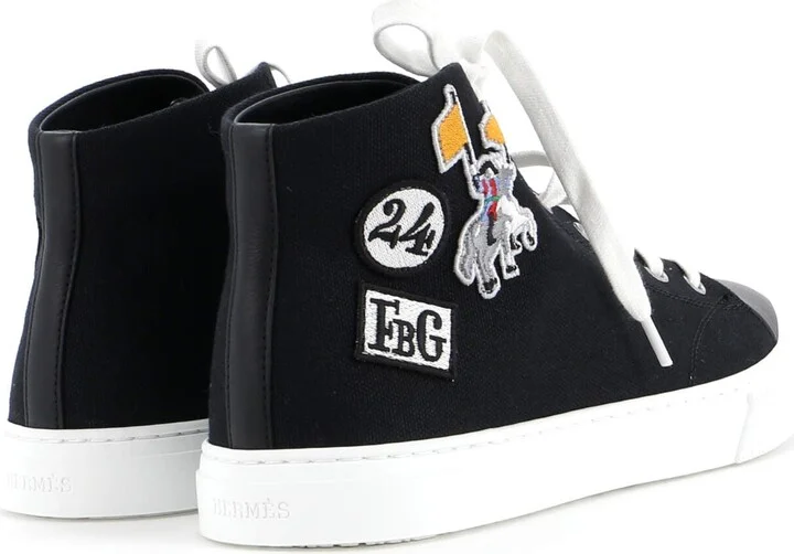 Hermes Women's Illico Highcut Sneakers Canvas - Image 3
