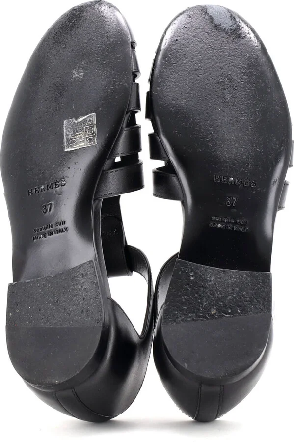 Hermes Women's Indigo Sandals Leather - Image 4