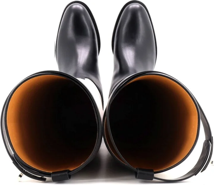 Hermes Women's Jumping Boots Printed Toile and Leather - Image 2