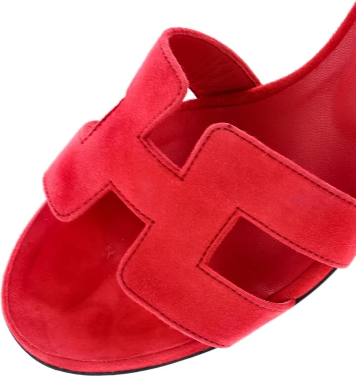 Hermes Women's Oasis Sandals Suede - Image 5