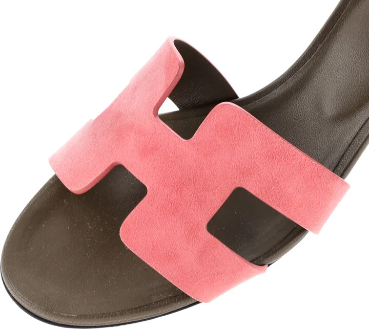 Hermes Women's Oasis Sandals Suede - Image 5