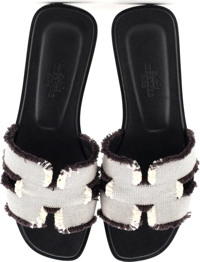 Hermes Women's Oran Sandals Canvas - Image 2