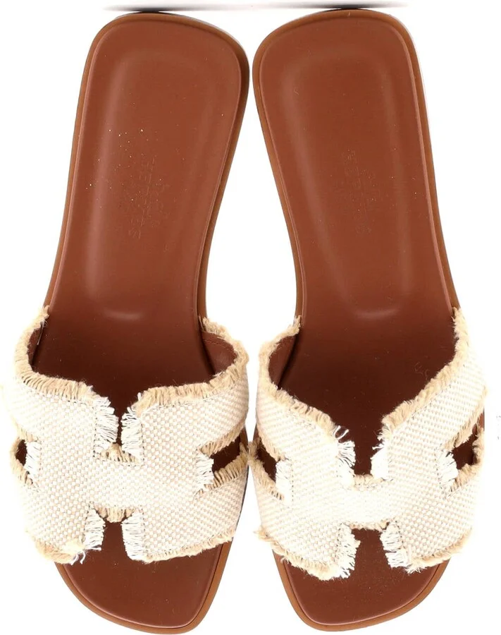 Hermes Women's Oran Sandals Canvas - Image 2