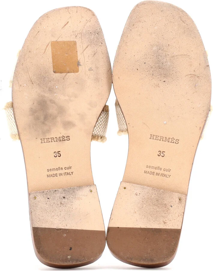 Hermes Women's Oran Sandals Canvas - Image 4