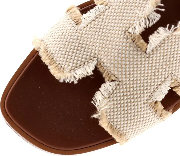 Hermes Women's Oran Sandals Canvas - Image 5
