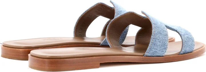 Hermes Women's Oran Sandals Denim - Image 3