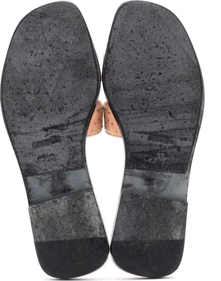Hermes Women's Oran Sandals Embellished Suede - Image 4