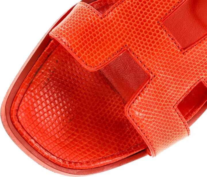 Hermes Women's Oran Sandals Lizard - Image 5