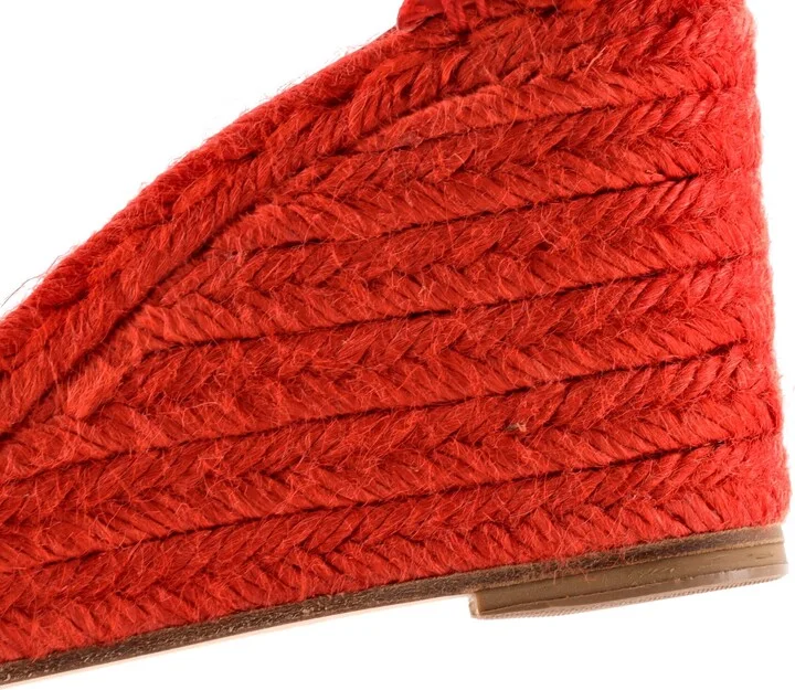 Hermes Women's Tipoli Wedge Espadrille Sandals Leather - Image 6